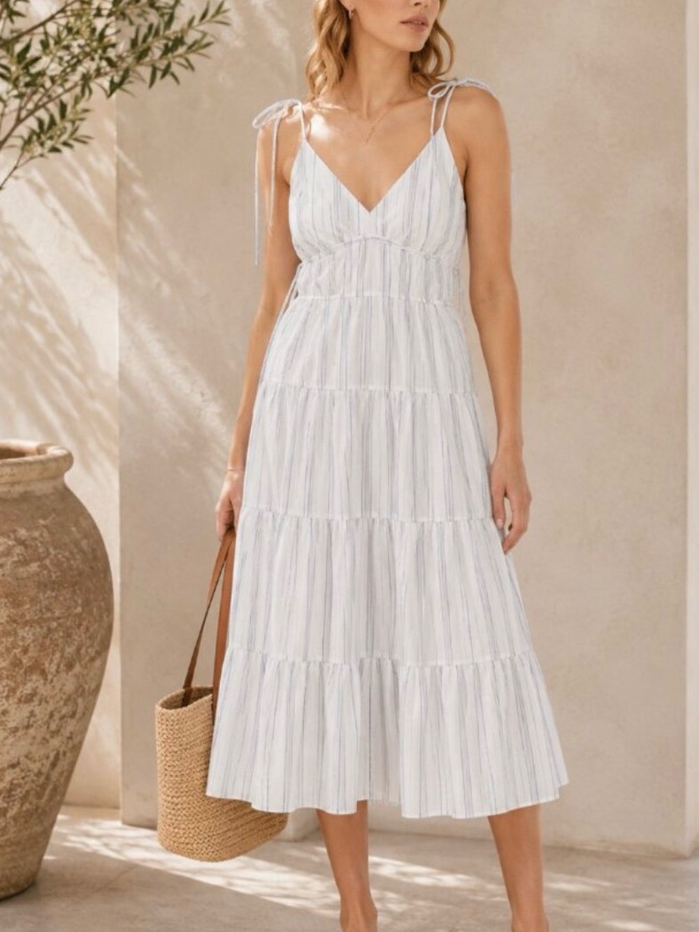 NWOT Rails Julia Dress in West Seaport Stripe Midi Dress, Size Small